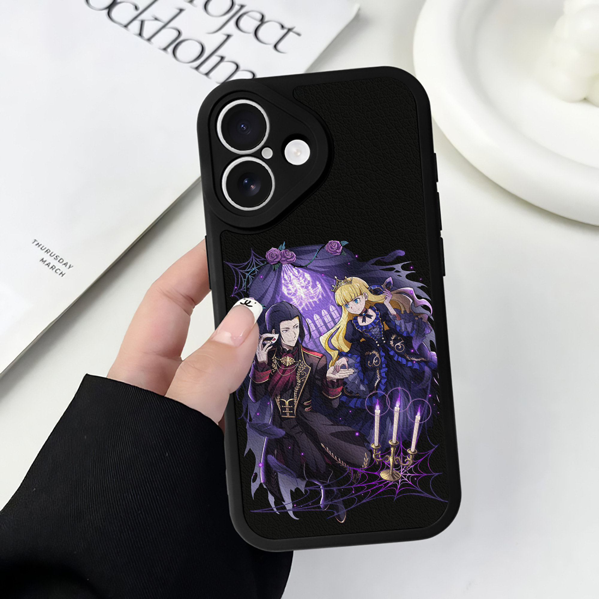 （画像用） 文豪ストレイドッグス Bungo Stray Dogs 【iPhone 16シリーズ対応】シリコンスマホケース（レザー調） 材質：シリコン